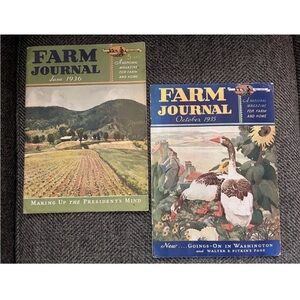 2 Vintage Farm Journals: October 1935 and June 1936